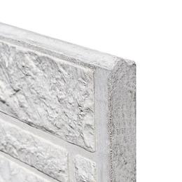 Berton©-motiefplaat smal wit/grijs H26xD3,5xL184 cm rotsmotief