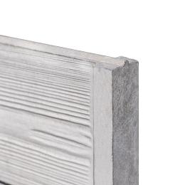 Beton-motiefplaat wit/grijs - H26xD3.5xL184cm rabat-houtmotief