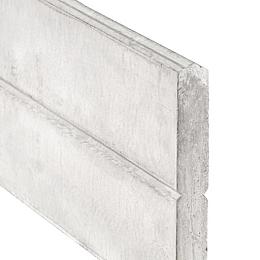 Beton-motiefplaat wit/grijs - H26xD4.8xL184cm blokhutprofiel