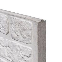 Beton-motiefplaat wit/grijs - H36xD3.5xL184cm romeinsmotief