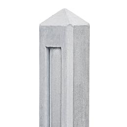 Betonpaal wit/grijs diamantkop - 10x10x145cm T-model - Hunze-serie