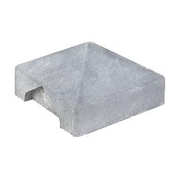Berton©-afdekpet wit/grijs, diamantkop 14x14x5 cm eindmodel