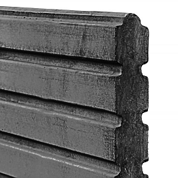 Beton-motiefplaat antraciet - H26xD4.8xL184cm Deens rabat