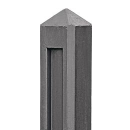 Betonpaal antraciet diamantkop - 10x10x145cm T-model - Hunze-serie