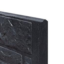 Beton-motiefplaat antraciet gecoat - H26xD3,5xL184cm rotsmotief