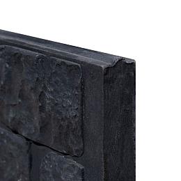 Beton-motiefplaat antraciet gecoat - H26xD3.5xL184cm romeins motief