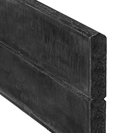 Berton©-motiefplaat smal antraciet gecoat H26xD3,5xL184 cm blokhutprofiel