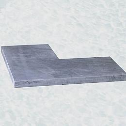 Hoek Vijv Blue Stone Honed Linea 50-25x50x3 cm