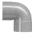 Pvc hwa 50mm Bocht 2X Manchet 90