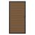 Newtechwood co-extrusie composiet deur in aluminium frame, horizontaal, 100x195 cm, teak.