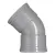 Pvc hwa 110 mm SN8 45 graden bocht 2x manchet