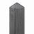 Betonpaal antraciet diamantkop - 10x10x180cm tussenmodel Scherm 90 cm - IJssel-serie