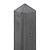 Betonpaal antraciet diamantkop - 10x10x280cm T-model Scherm 180 cm - IJssel-serie