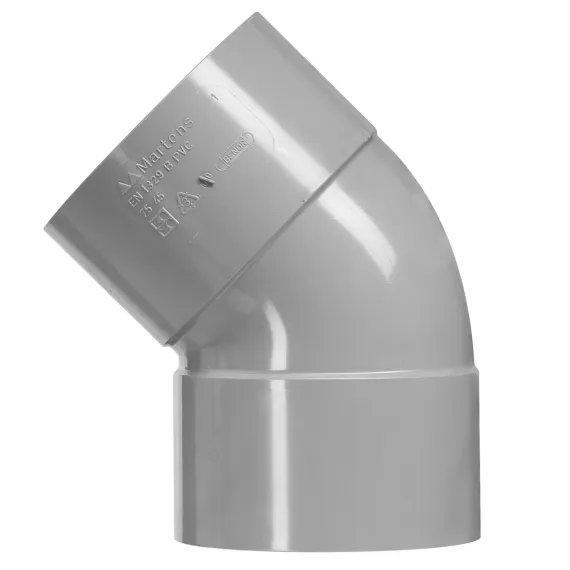 Pvc hwa 50mm Bocht 2X Manchet 45