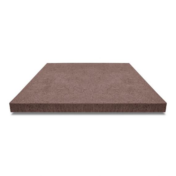 Oud Hollandse tegel zonder facet, gewapend  80x80x5 Roodbruin