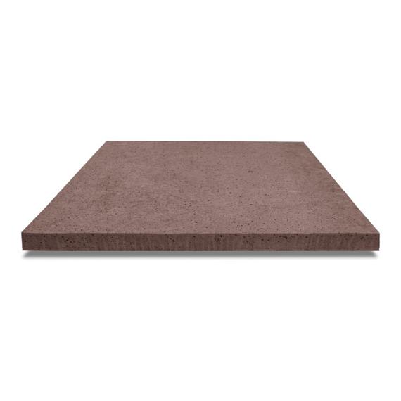 Oud Hollandse tegel zonder facet, gewapend  100x100x5 Roodbruin