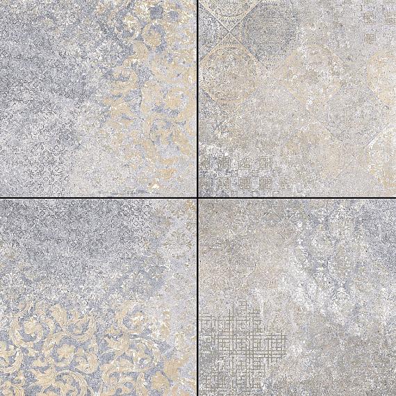 Cerasun Catania Decor Blue 60x60x4 cm