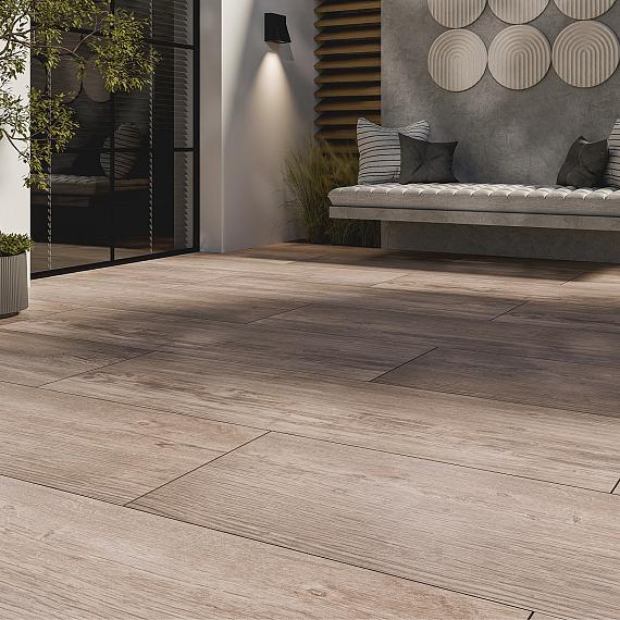 Keramische tegel Woodlook Ronco Light 40x120x3 cm