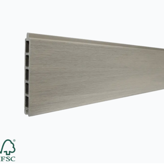 WPC Premium fence board Light Grey 21x160mm (wb 150mm) L-178cm FSC®100% FSC®-C003450