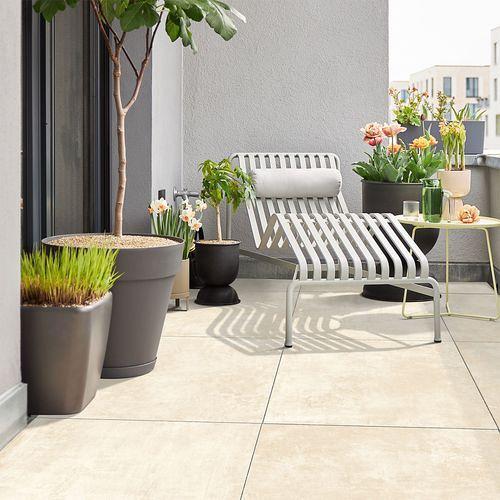 Keramische tegel Betonoptik Sand 60x60x3 cm