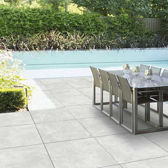 Keramische tegel Betonoptik Light 80x80x3 cm