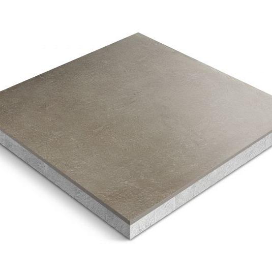 Keramische tegel op onderbeton | Ceradeco | 60x60x4 cm |  Cemento Grigio