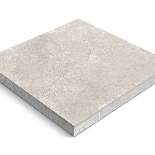 Keramische tegel op onderbeton | Ceradeco | 60x60x4 cm | Castello Beige
