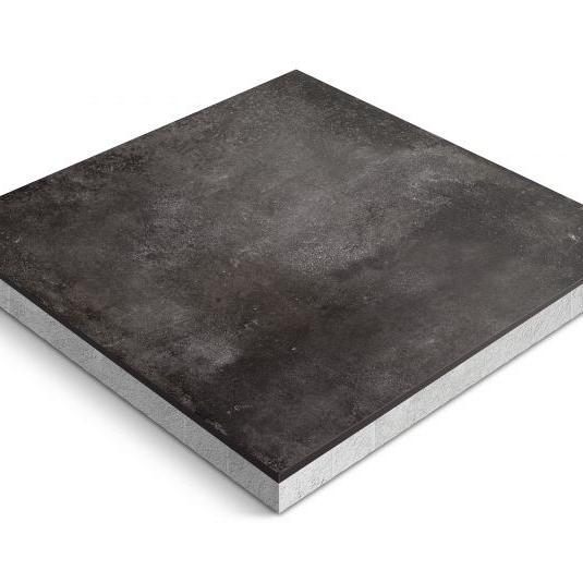 Keramische tegel op onderbeton | Ceradeco | 60x60x4 cm  | Nuvola Antraciet