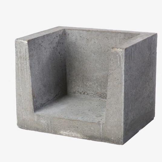 U-Hoekelement 40X40X50 Grijs