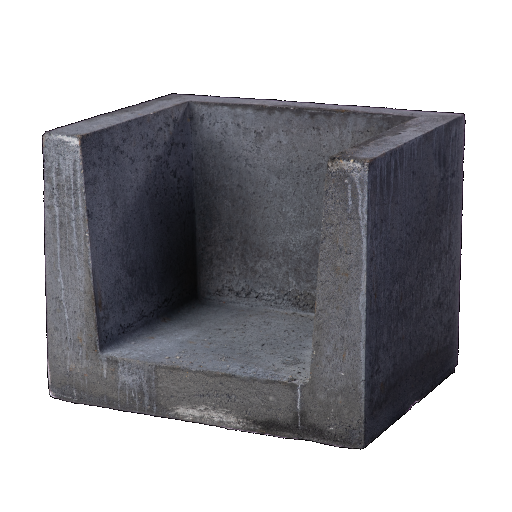 U-Hoekelement 40X40X50 Zwart