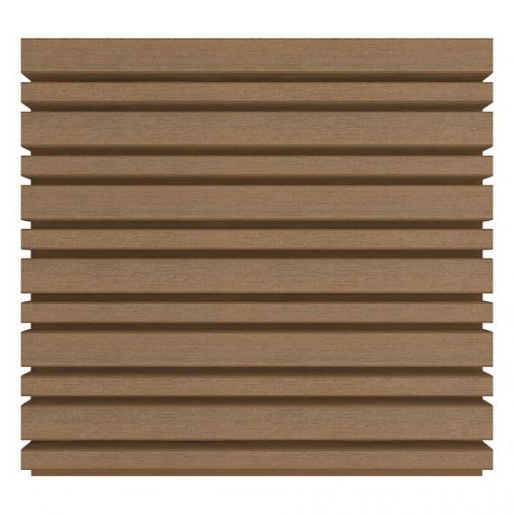 NewTechWood composiet co-extrusie wand bekleding castellation 4325 profiel. 2.5x19.6x290 cm Teak