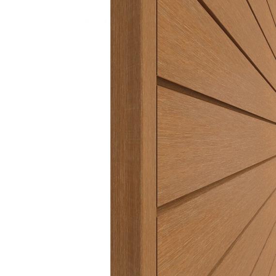 NewTechWood composiet co-extrusie eindprofiel castellation t.b.v. wand bekleding. 7x5x300 cm Red Ced