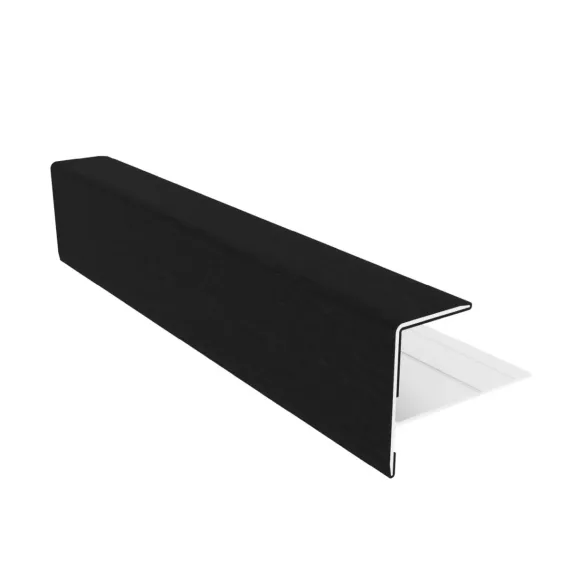 Newtechwood aluminium co-extrusie eindprofiel t.b.v. castellation pro, 5x5x300 cm, ebony zwart.