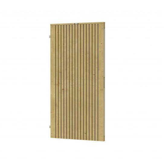Tuindeur verticaal Elan 100 Excellent op verstelbaar stalen frame, 99x190 cm, groen geïmpregneerd