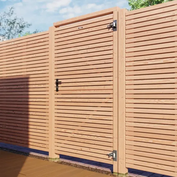 Tuindeur Elan 100 Excellent douglas op verstelbaar stalen frame, 100x180 cm, onbehandeld