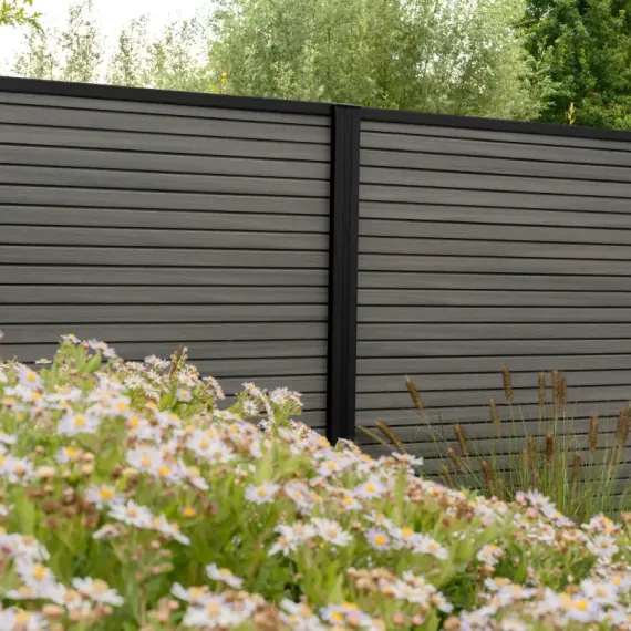 Newtechwood co-extrusie composiet scherm triple, 180x180 cm, silver gray.