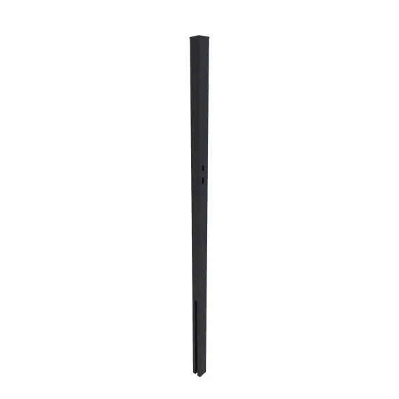 Newtechwood aluminium poortpaalset, 2 stuks met paalkap, 8x8x270 cm, zwart.