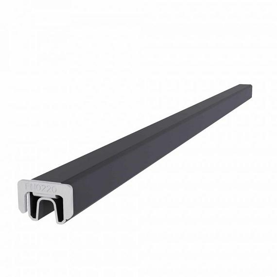 Newtechwood aluminium frameset t.b.v. reguliere schermplanken, zwart.