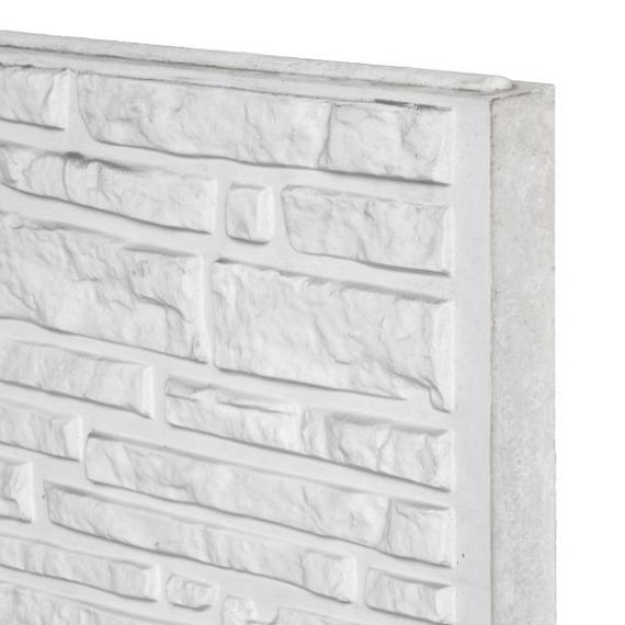 Berton©-motiefplaat smal wit/grijs H26 x D4,8 x L184 cm Rustico