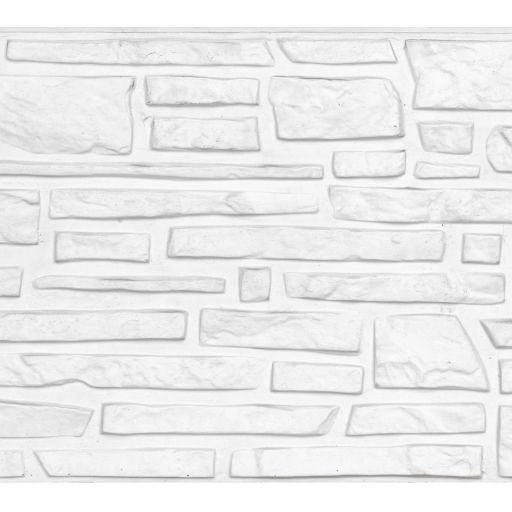 Berton©-motiefplaat smal wit/grijs H26 x D4,8 x L184 cm Rustico