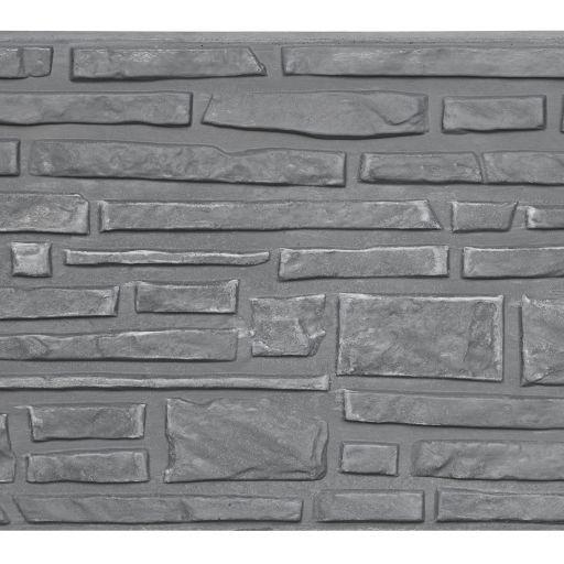 Berton©-motiefplaat smal antraciet H26 x D4,8 x L184 cm Rustico