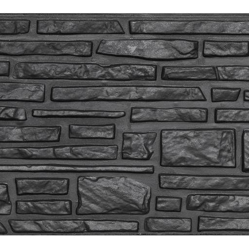 Berton©-motiefplaat smal antraciet gecoat H26xD3,5xL184 cm Rustico