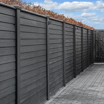 Berton©-sleufpaal Reest antraciet gecoat 11,5x11,5x272 cm tussenmodel