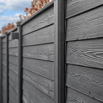 Berton©-sleufpaal Reest antraciet gecoat 11,5x11,5x272 cm eindmodel