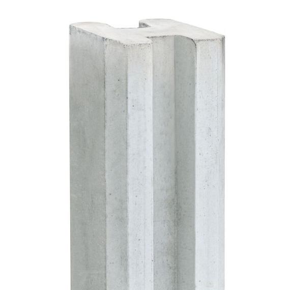 Berton©-sleufpaal Reest wit/grijs 11,5 x 11,5 x 272 cm met kabeldoorvoer