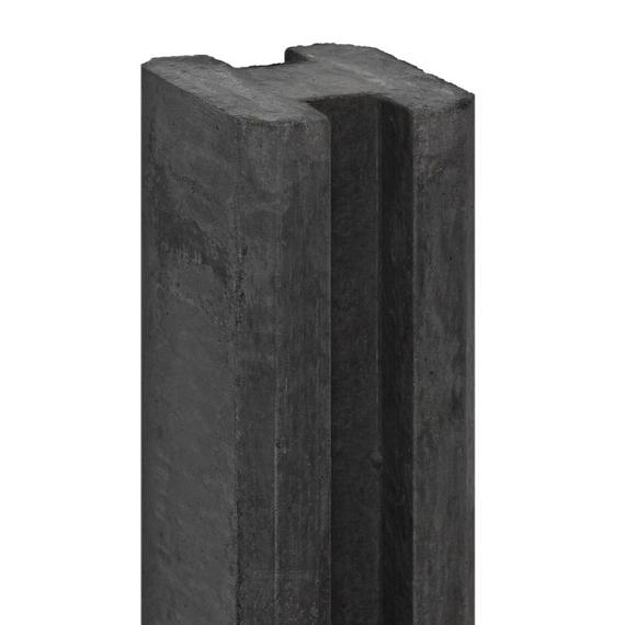 Berton©-sleufpaal Reest antraciet 11,5 x 11,5 x 246 cm met kabeldoorvoer