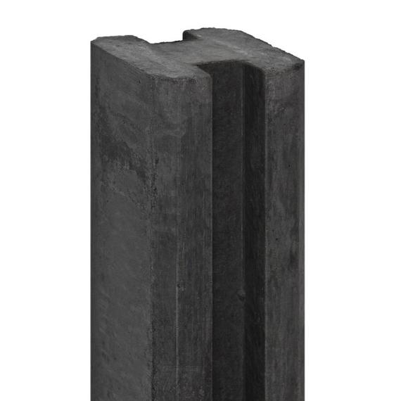 Berton©-sleufpaal Reest antraciet 11,5x11,5x272 cm met kabeldoorvoer