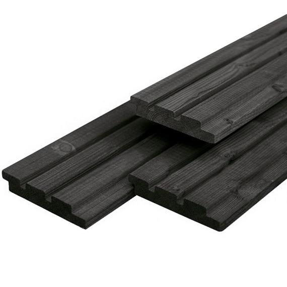 Douglas tripleprofiel gedroogd, zwart gespoten 1,9x13,0x245 cm