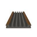NewTechWood composiet co-extrusie enkelzijdig dekdeel houtstructuur 2.3x13.8x400 cm Teak