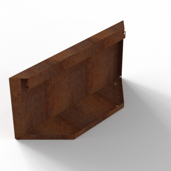 Bloembak module+ kopschot paneel (D) 60x28 cm corten